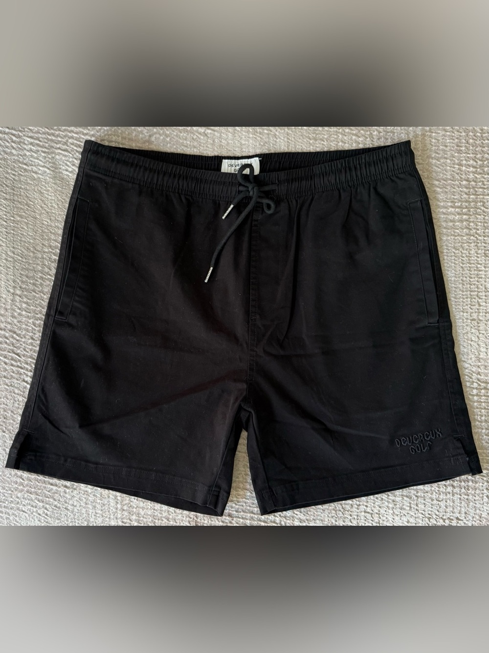 Devereux Golf Dropkick Shorts Men’s L Black Stretch 5.25” Inseam